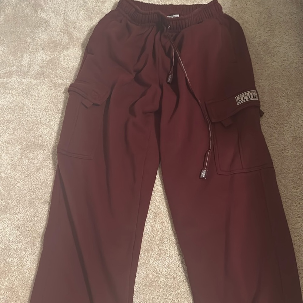 size L maroon pro club sweatpants